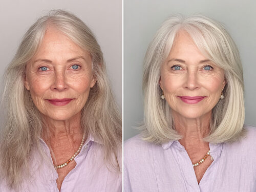 Stylish shoulder length hairstyles for women over 70
