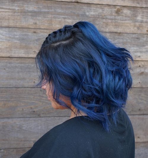 Shoulder Length Blue Hair
