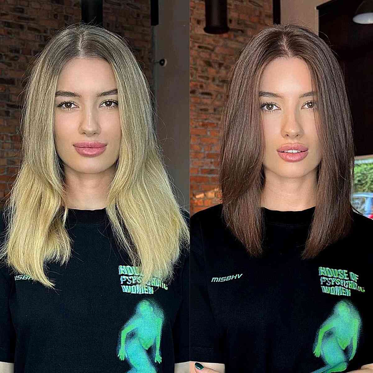 Shoulder-Length Slob Hairstyle for Straight Hair