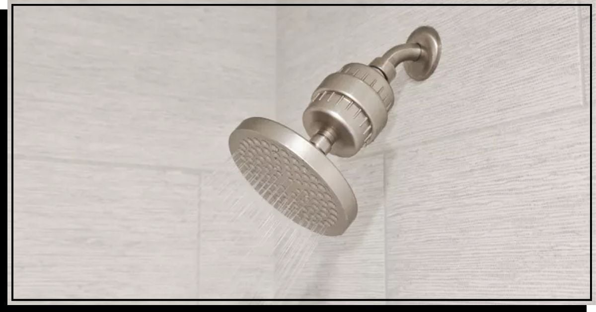 Showerhead with a water filter attached