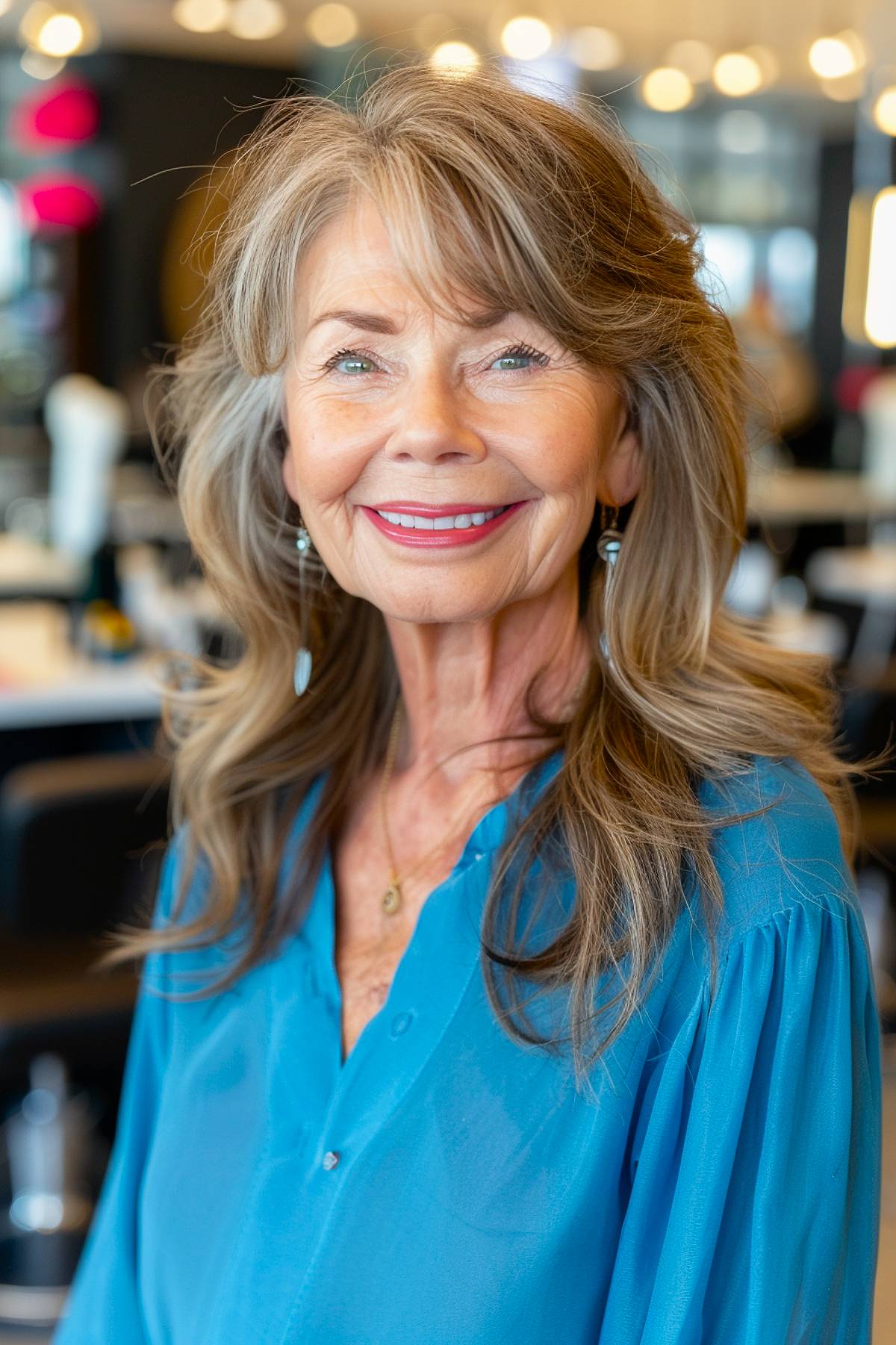 Side bangs for older women