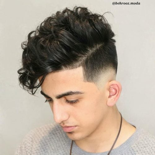 Messy, Textured Top with Skin Fade and Side Part