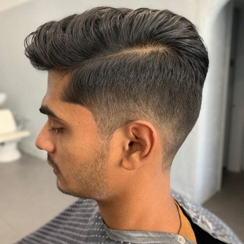 Noticable Low Taper Side Part Fade with Disconnection