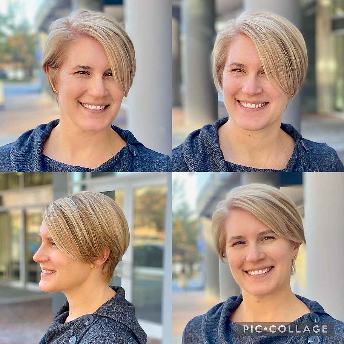 Side-Parted Long Pixie with Long Bangs