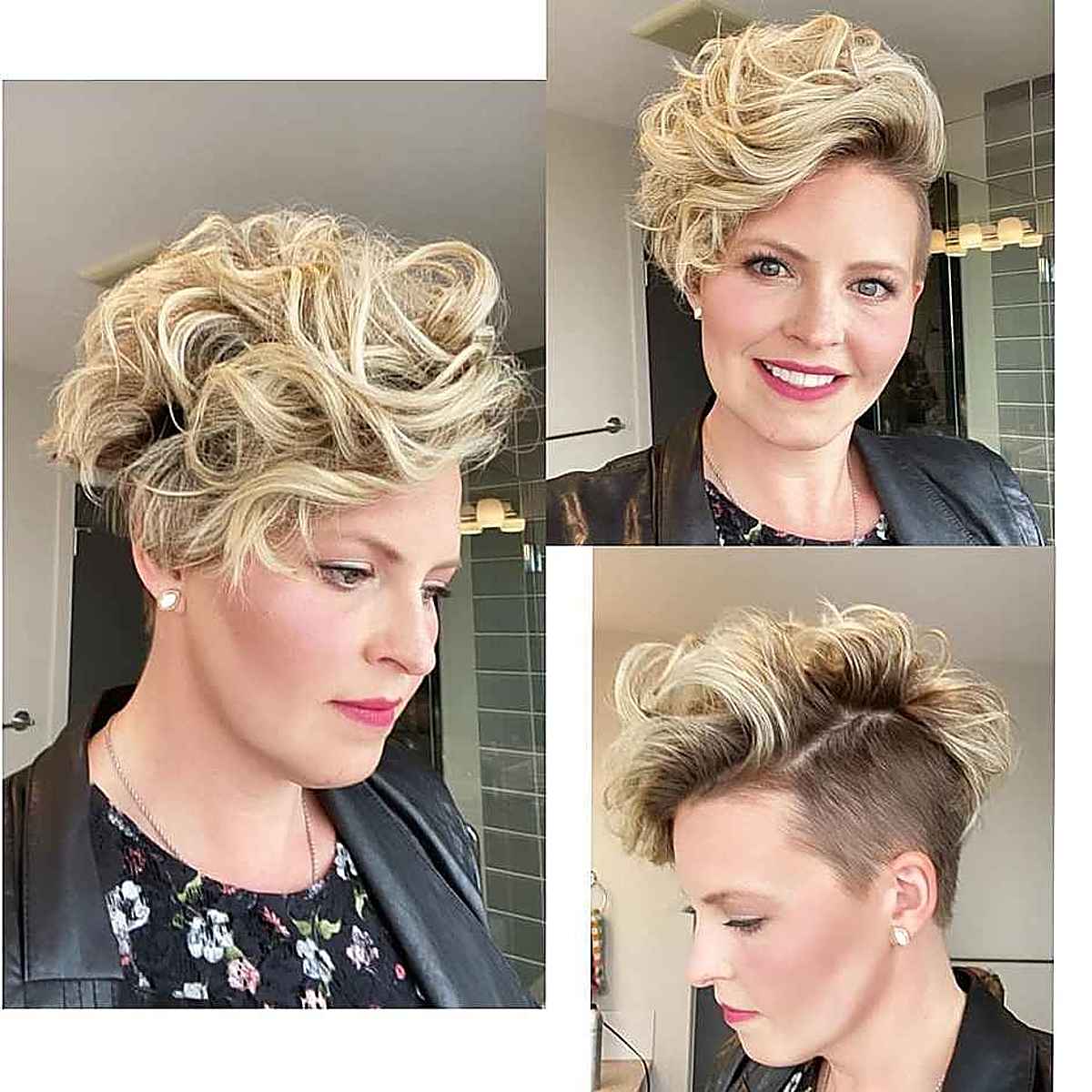 Side-Parted Wavy Pixie