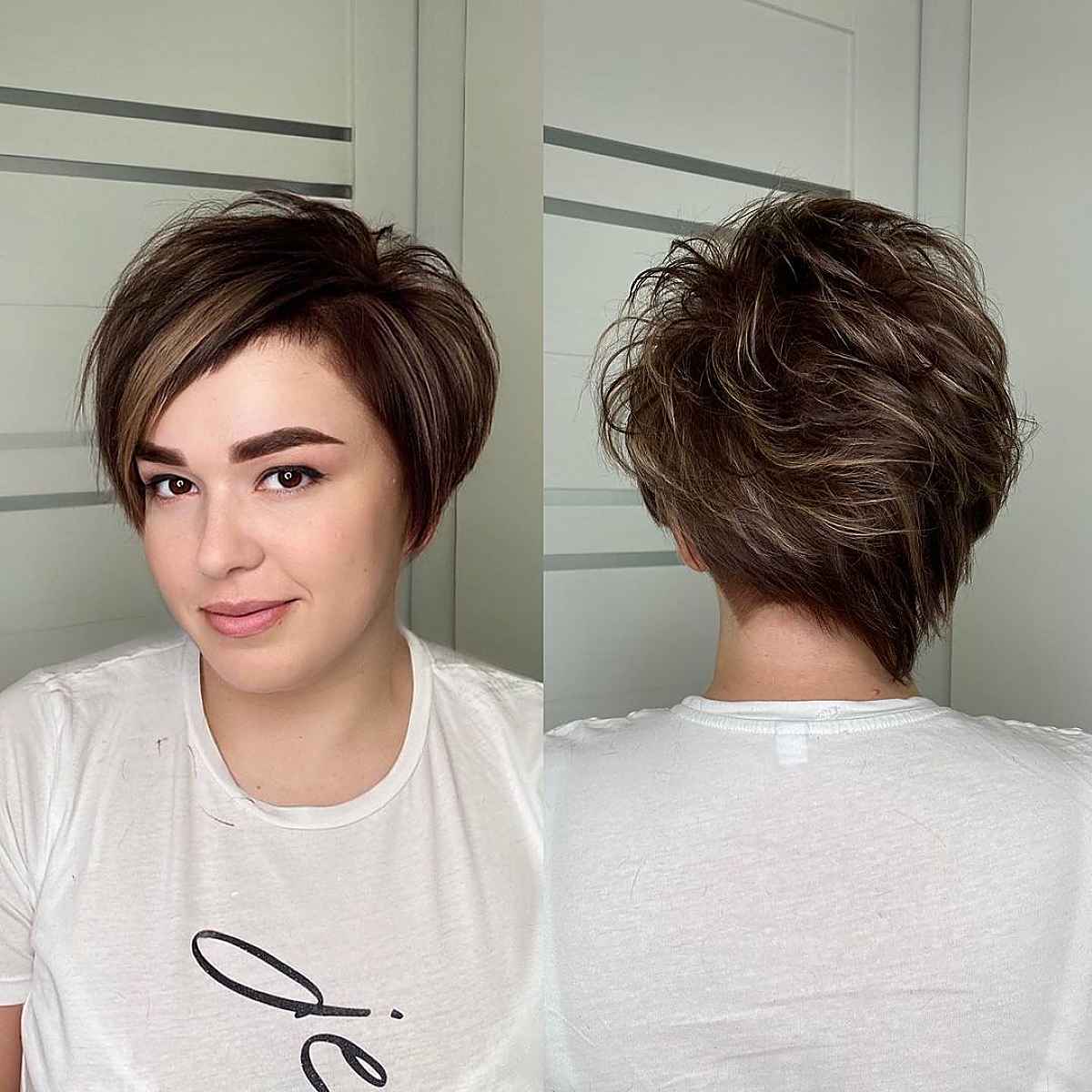 Side-Swept Pixie Shag with Long Bangs