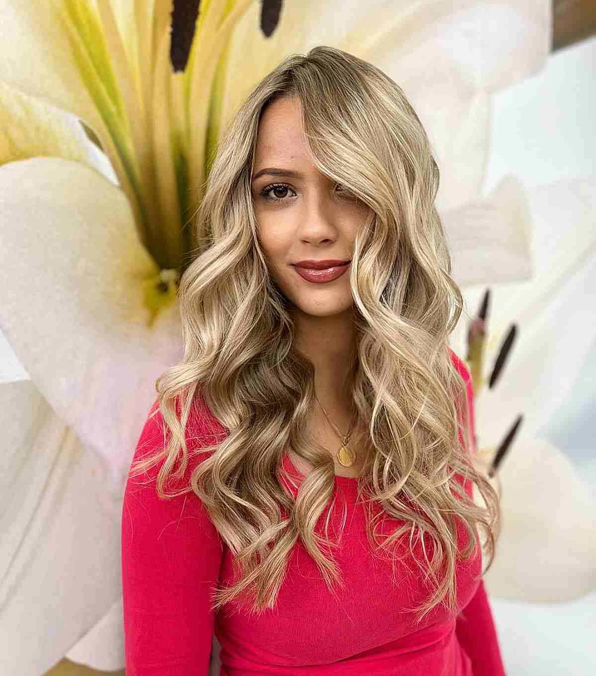 Side-Swept Style for Long Blonde Hair