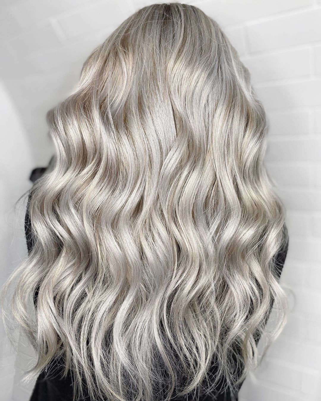 silver frosty blonde hair