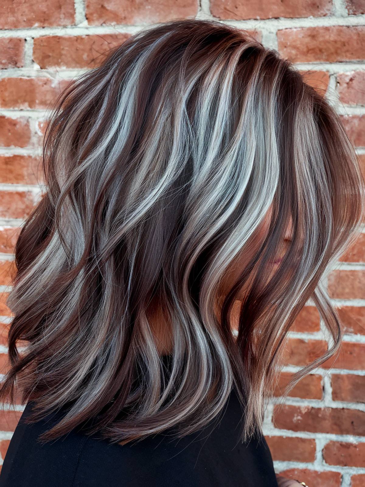 Silver hair color for brunettes