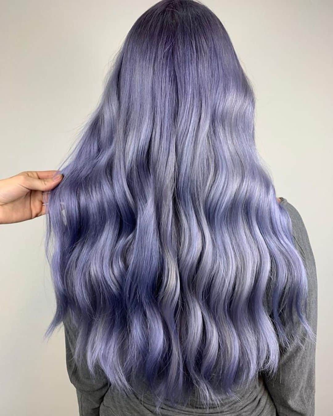 Silver Light Purple with Dark Roots