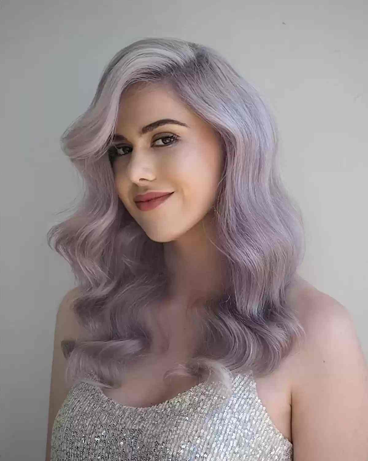 Silver Mauve Pastel Hair Color