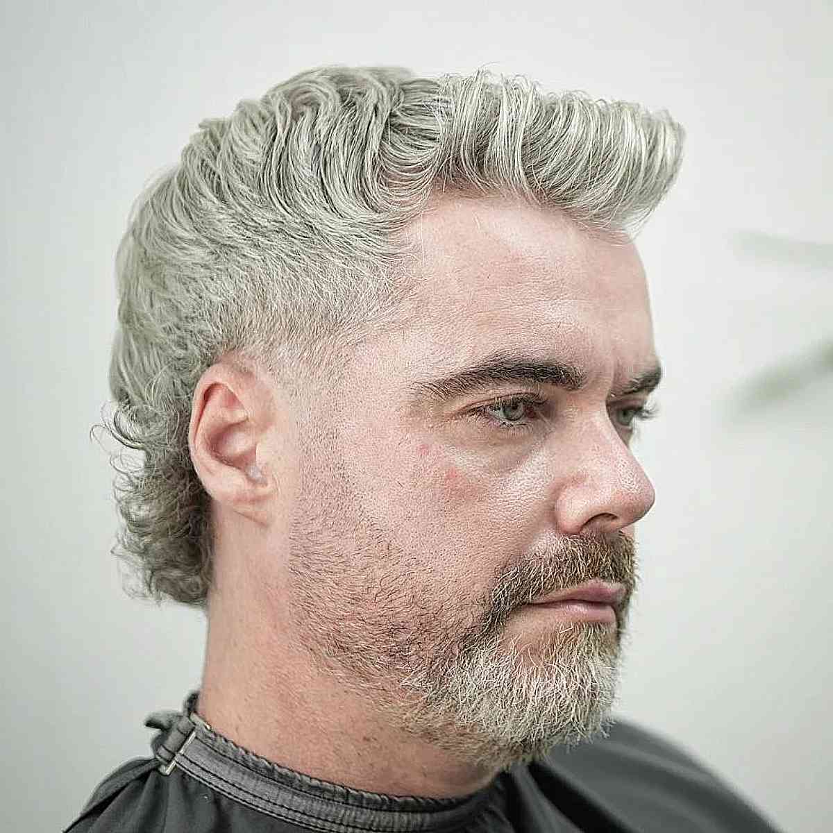 Silver Mullet for Older Men with Thin Hair
