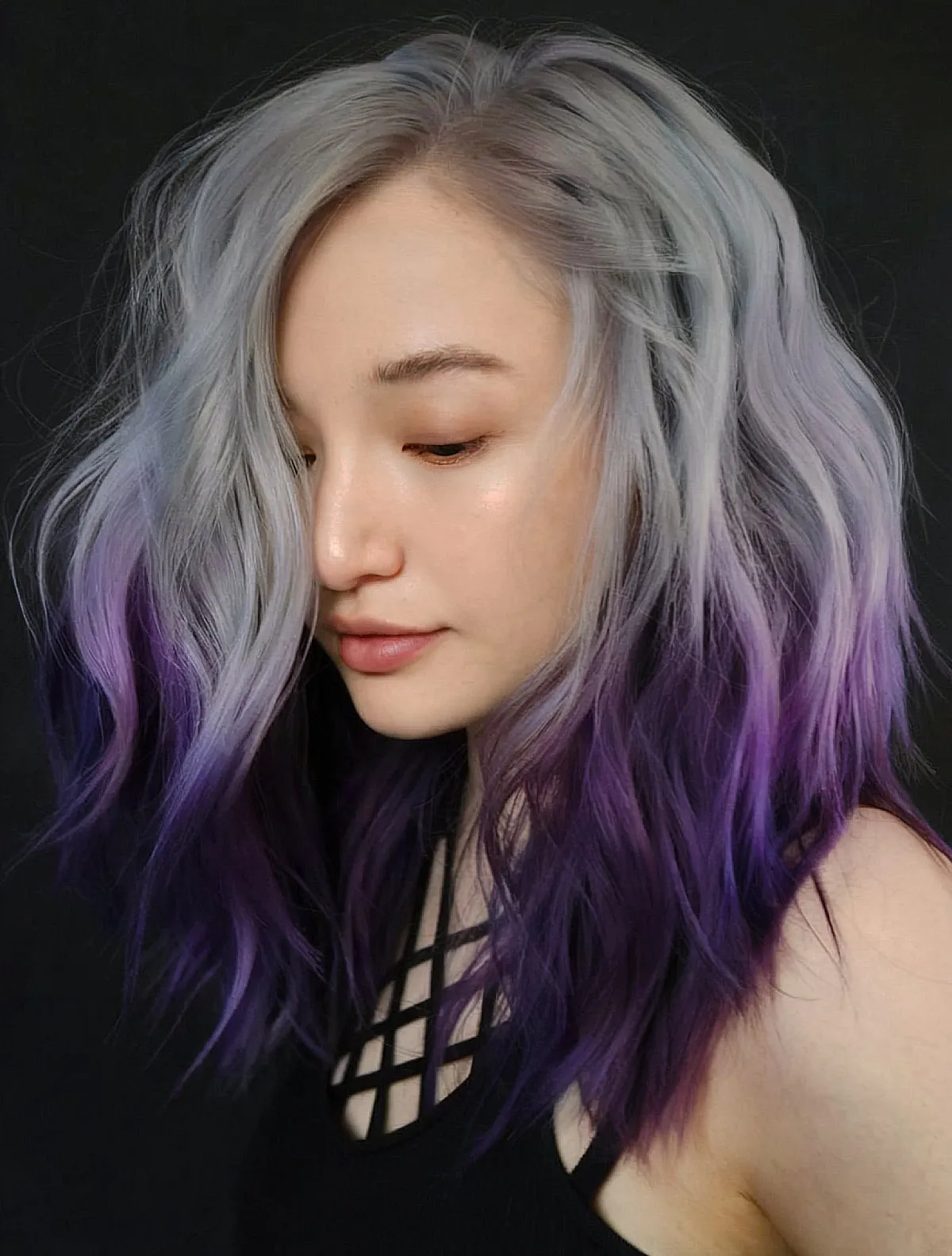 Silver Purple Ombre