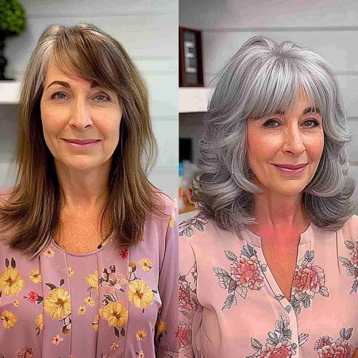 Silver Transformation with See-Through Fringe