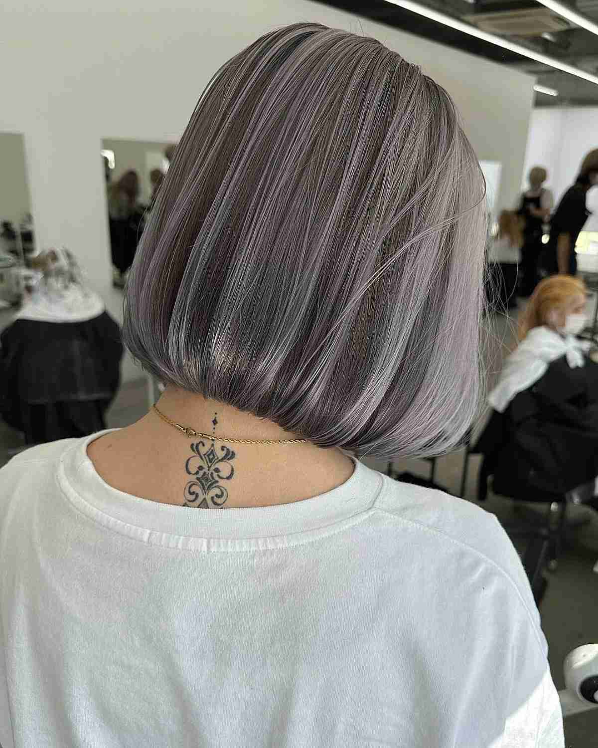Silvery Gray Hair for Winter