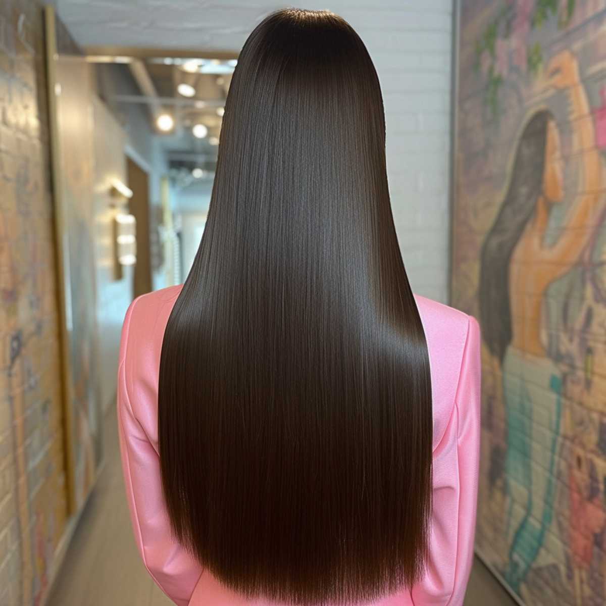 simple and sleek style for long straight hair