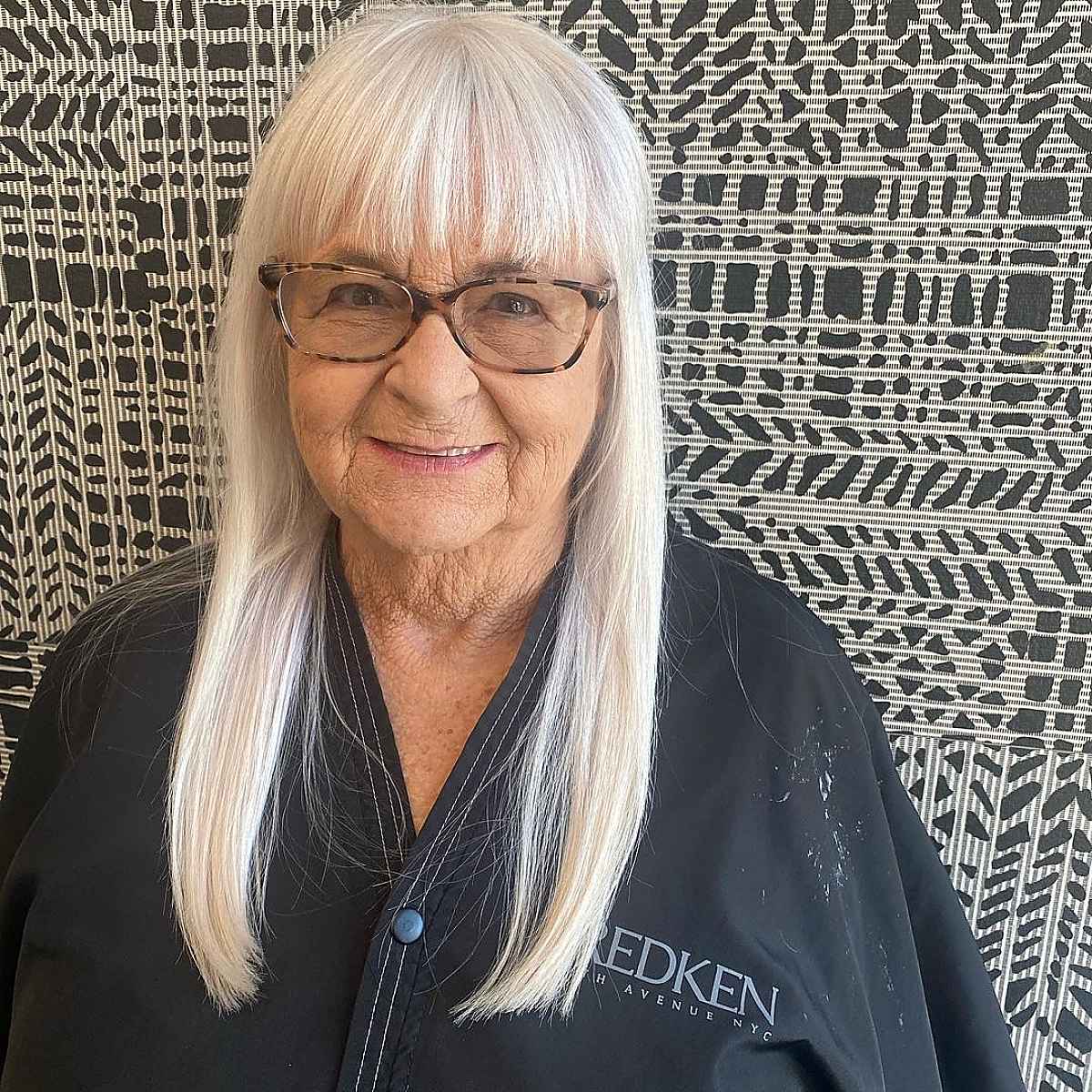Simple Haircut for Women Over 70 with Long Hair