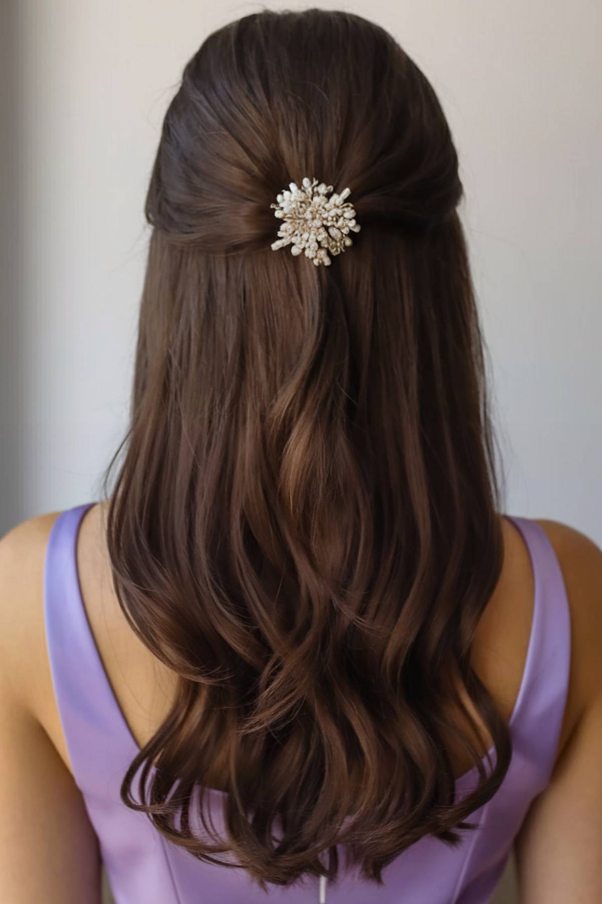 Simple homecoming hairstyle for long hair