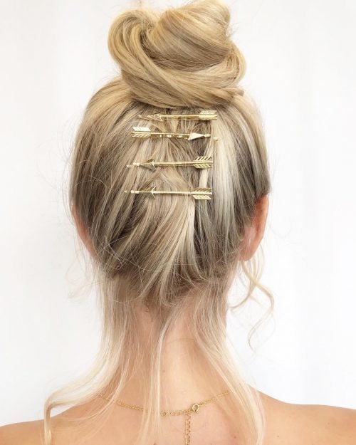 Simple Top Knot Hairstyle for Thin Hair