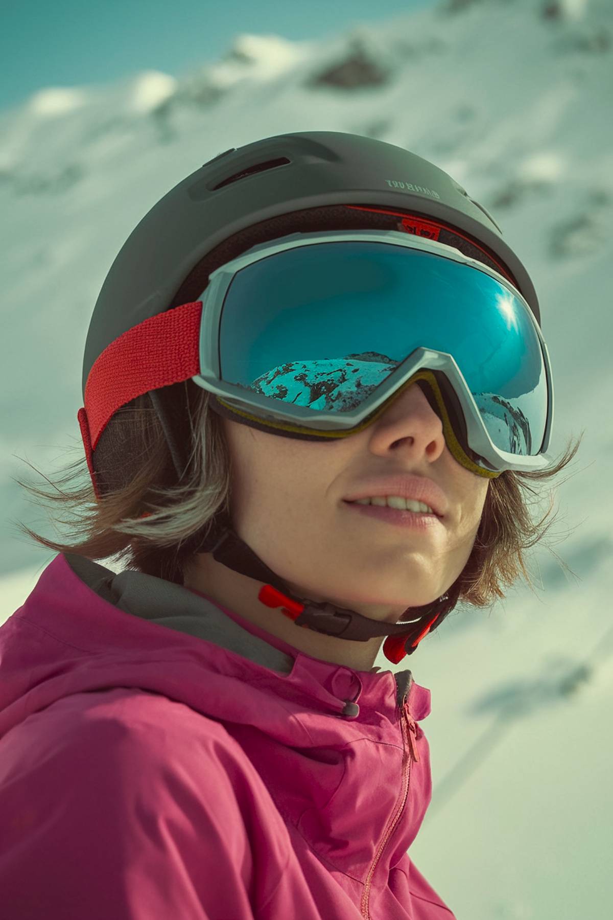 Skiing hairstyle for short hair