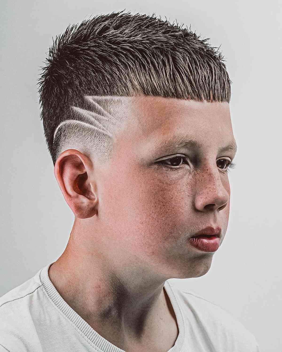 Skin Fade with Fringe for Little Boys