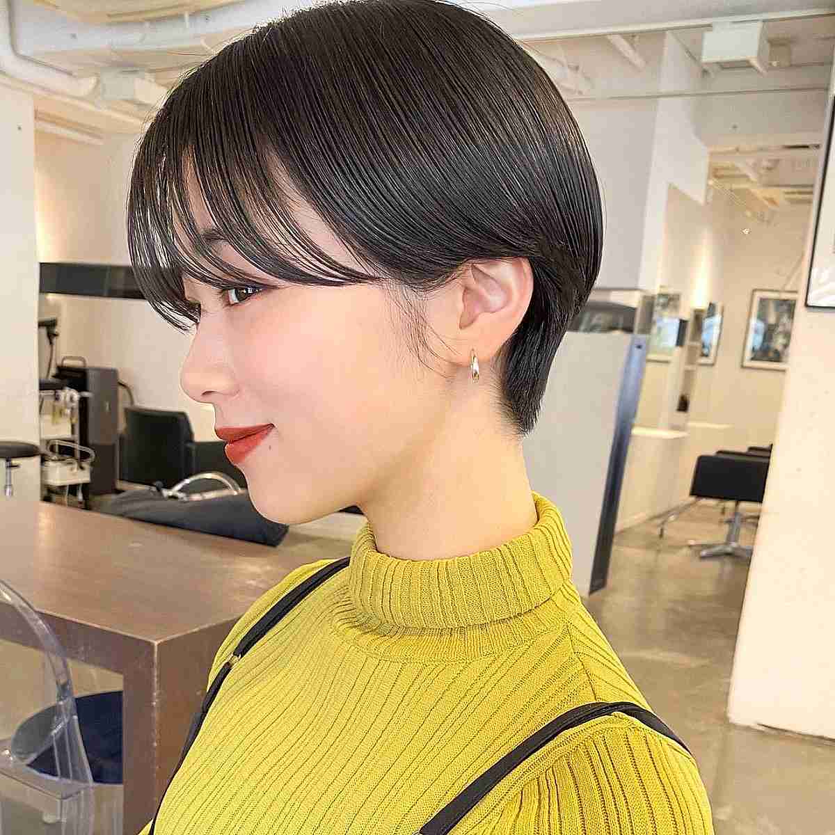 Sleek Pixie Cut with See-Through Bangs for Girls