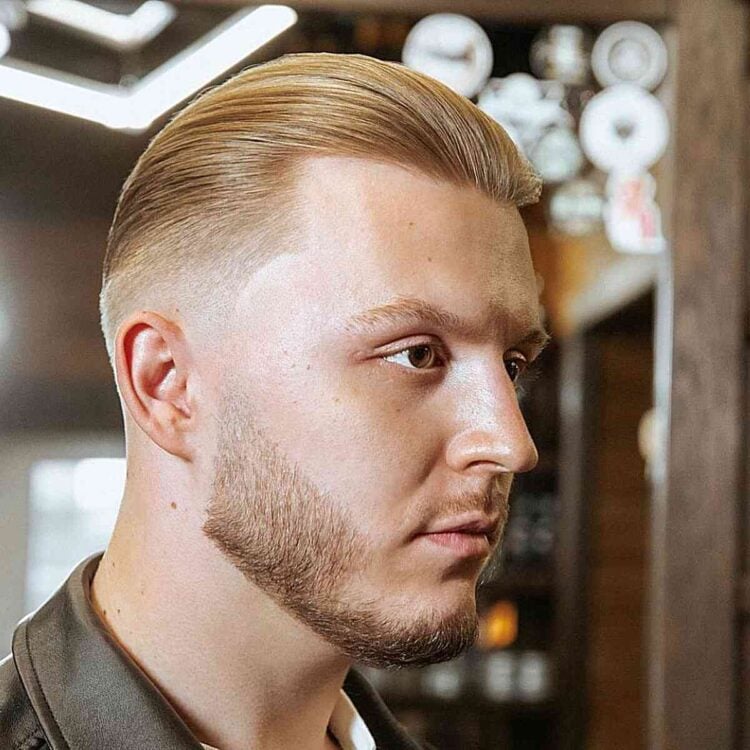 Slicked Back With A Mid Fade For Dudes 750x750 