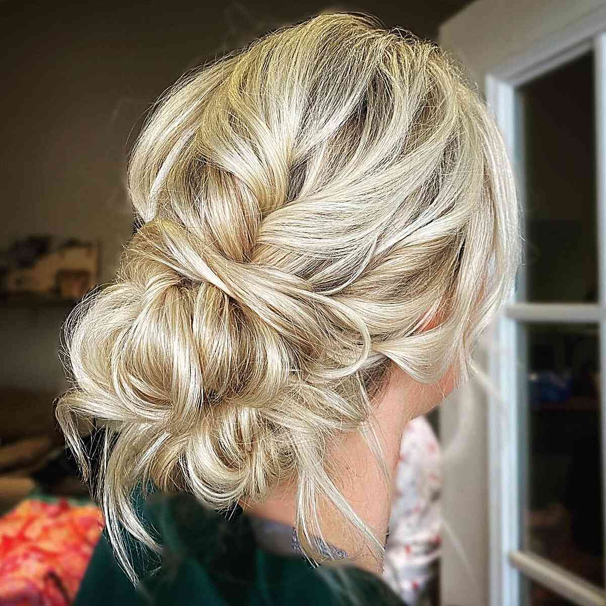 Soft Effortless Blonde Updo on Longer Hairstyle for Prom