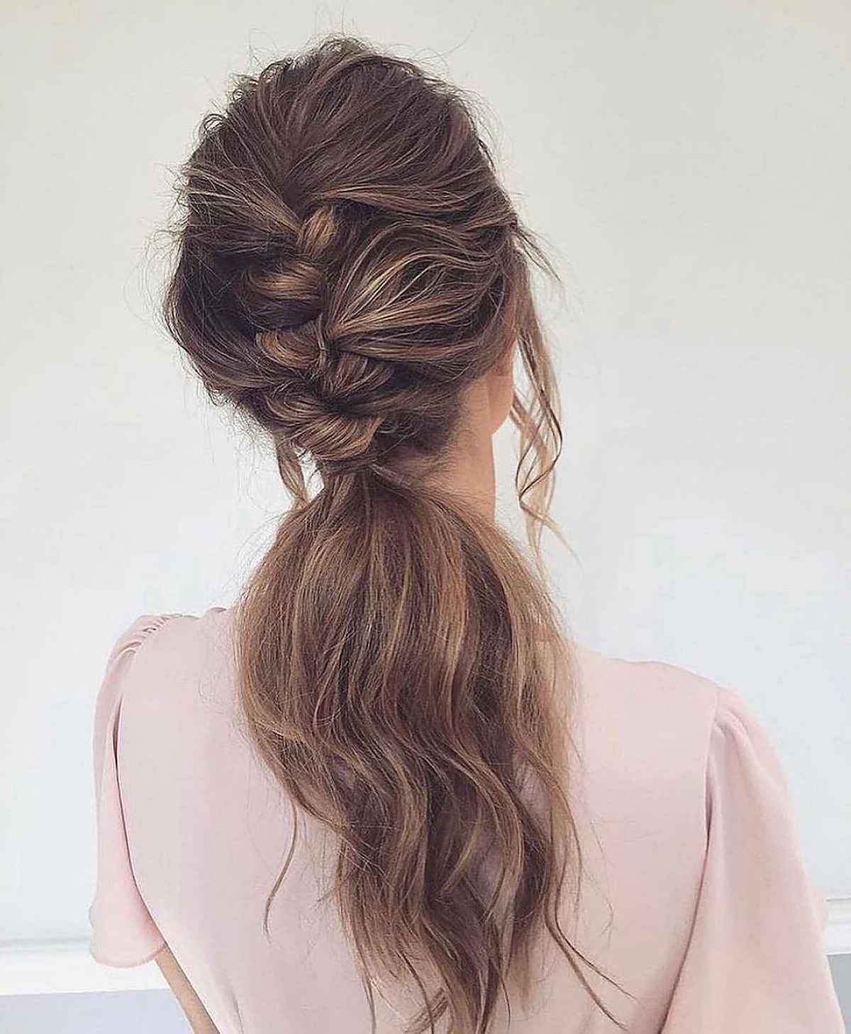 Soft Fishtail Braid for a Pony Hairstyle