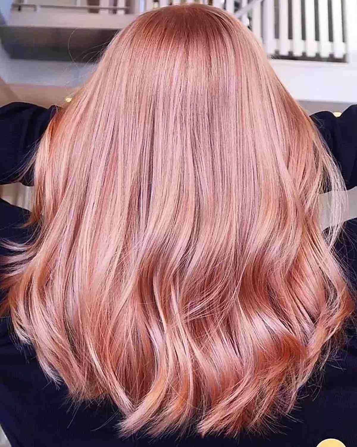 Soft Peachy Pink Shade Rose Gold for Fine-Haired Ladies