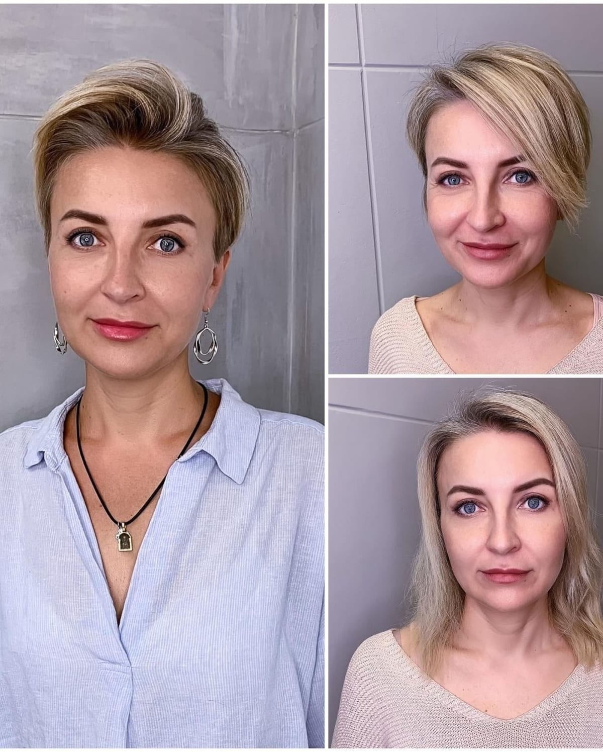 Soft Pixie with Blonde Highlights