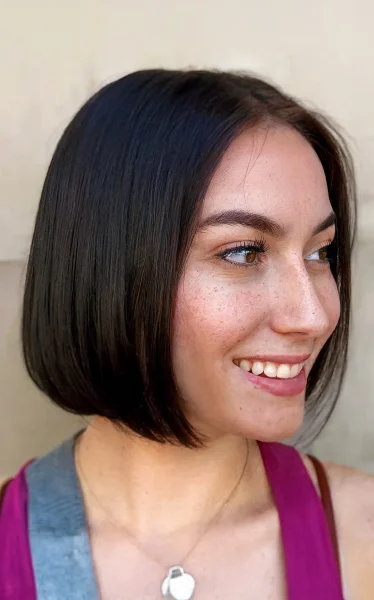 A Soft Precision Blunt Bob Cut for Fine Hair