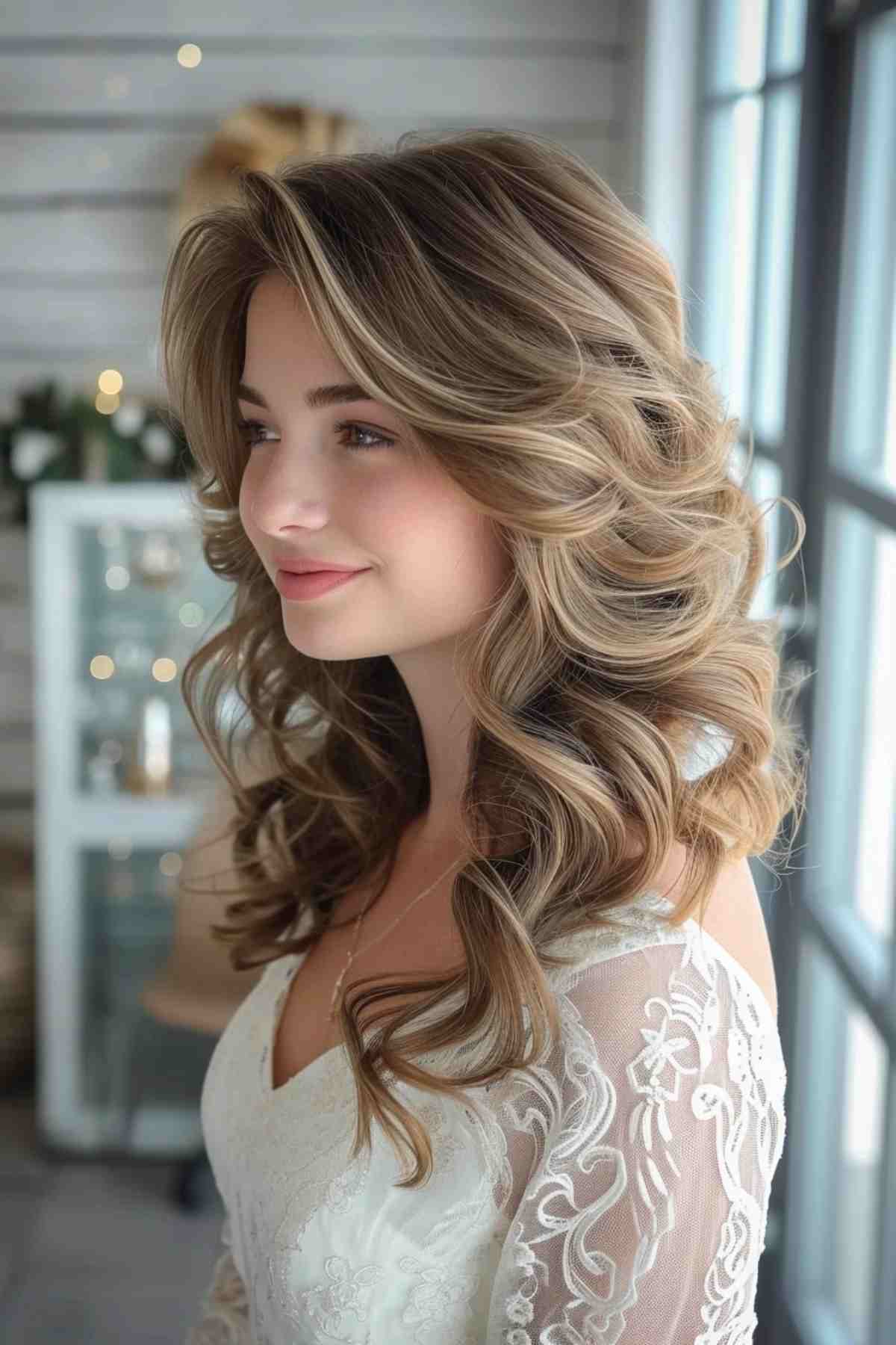 Soft Romantic Waves Date Night Hairstyle