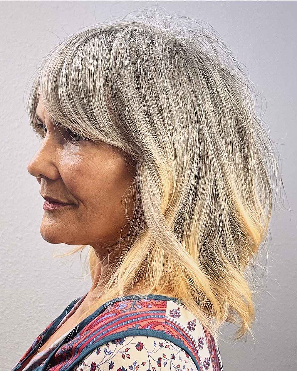 Soft Shaggy Layers and Curtain Bangs