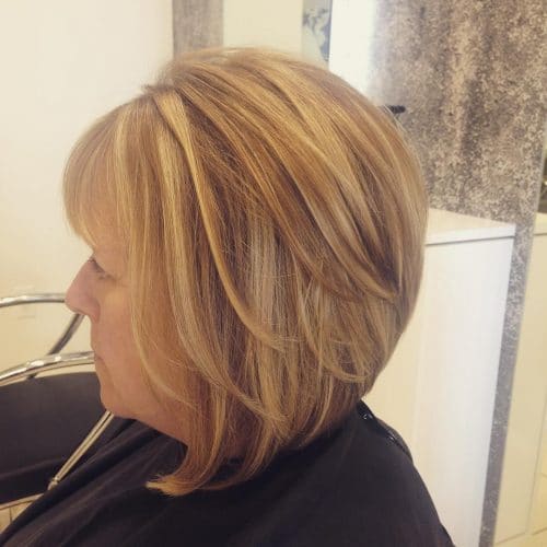 Soft A-Line Bob hairstyle for older women