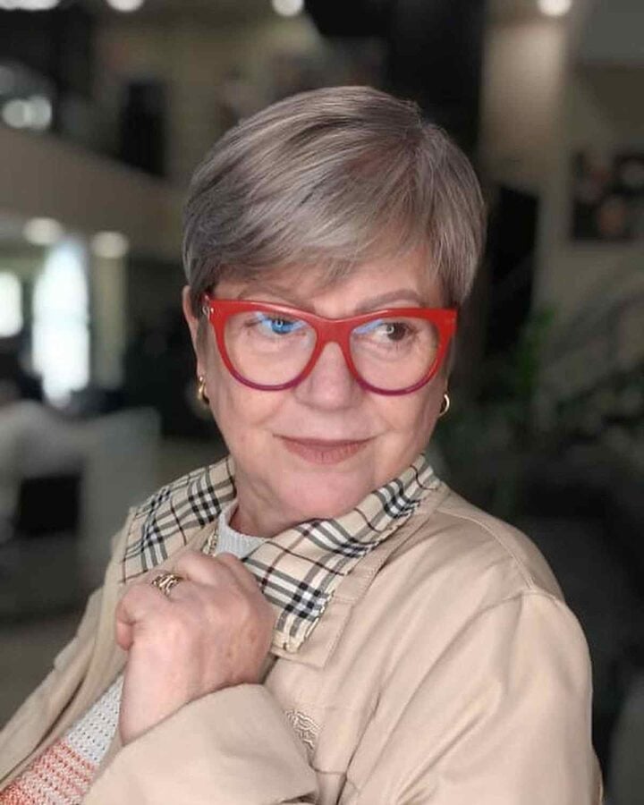 Ways Older Ladies With Glasses Can Rock Pixie Cuts