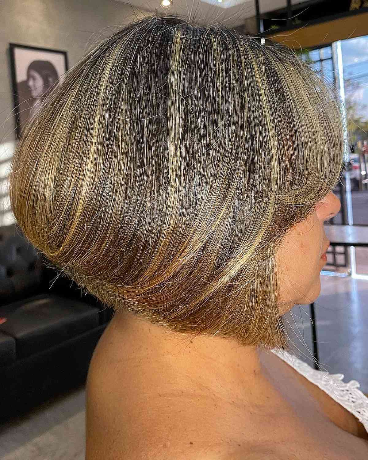 Softly Rounded Angled Bob with Subtle Layers