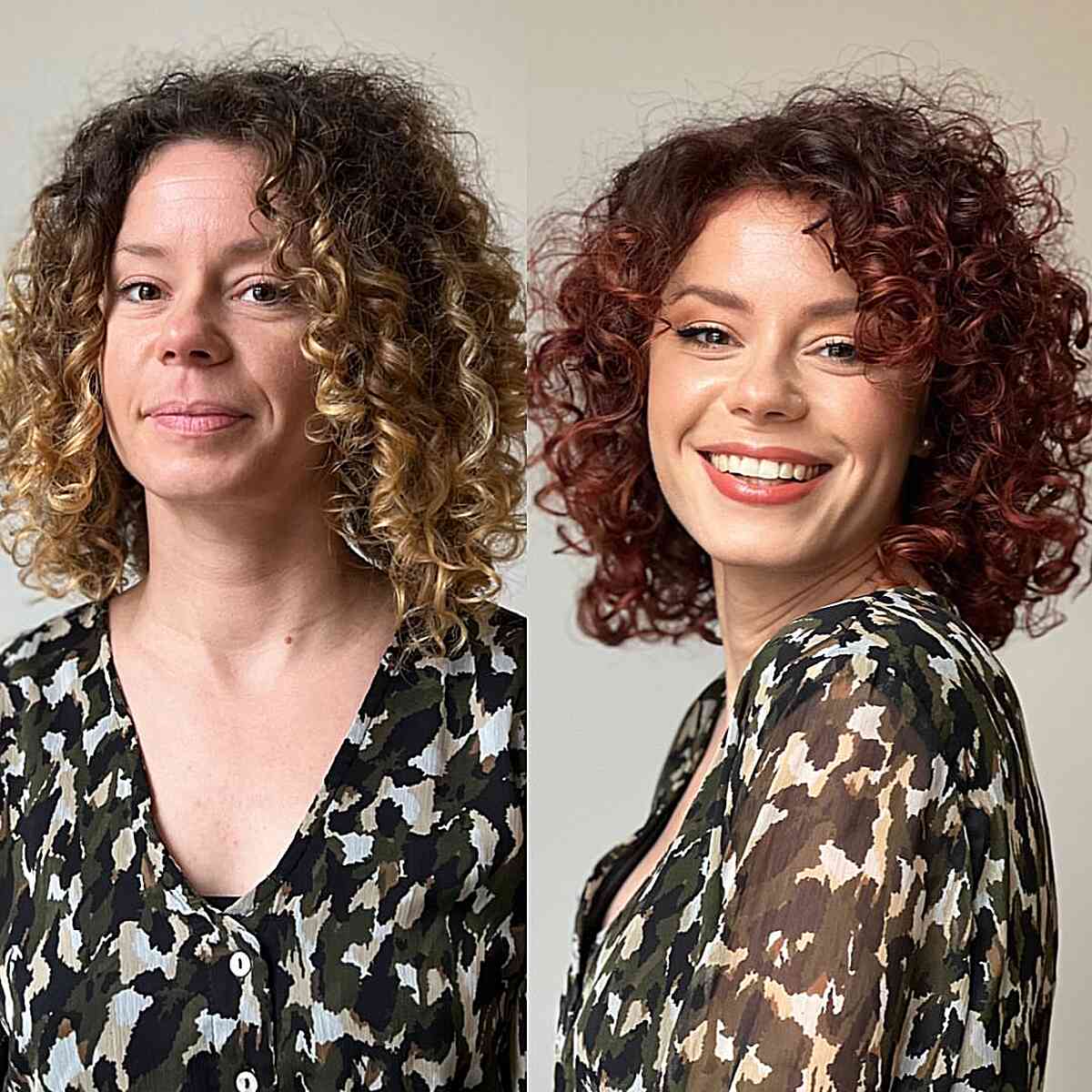 Sophisticated Curly Bob for Women Over 40