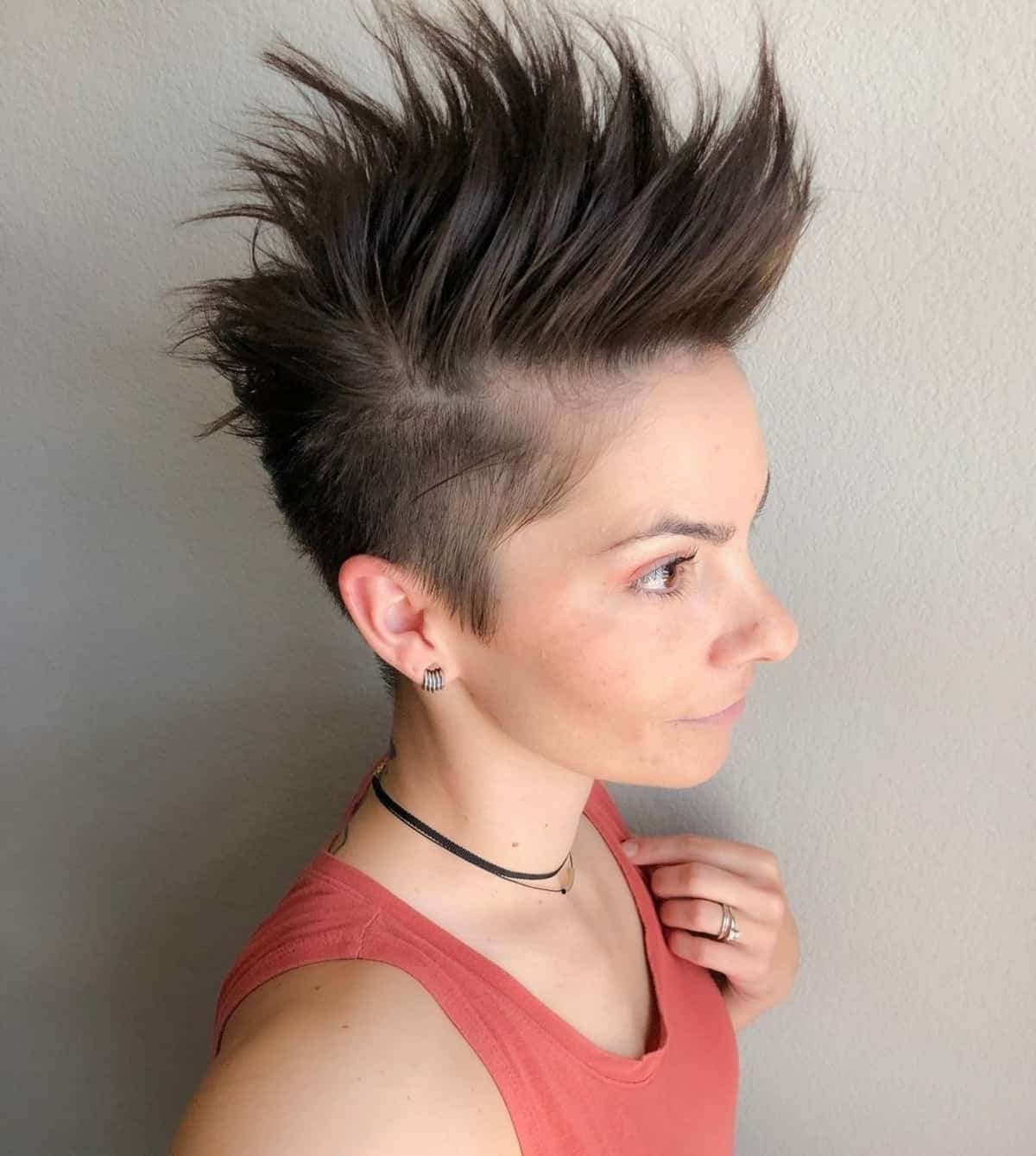 Spiky and Feathered Faux Hawk