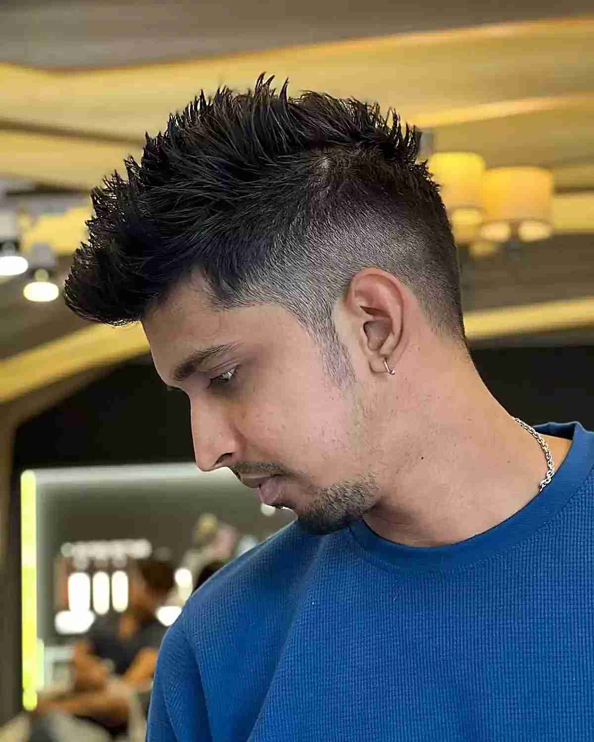 Spiky and Textured with Long Thick Hair on Top for Men