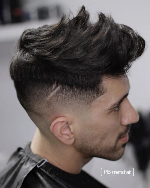 Short Spiky Hair with Faded Sides