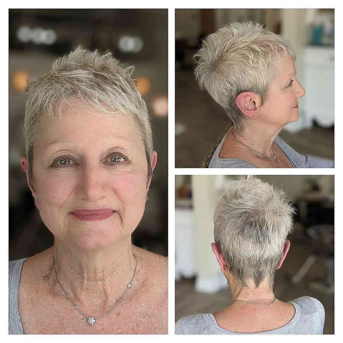 Spiky Pixie for Fine Hair and Round Faces