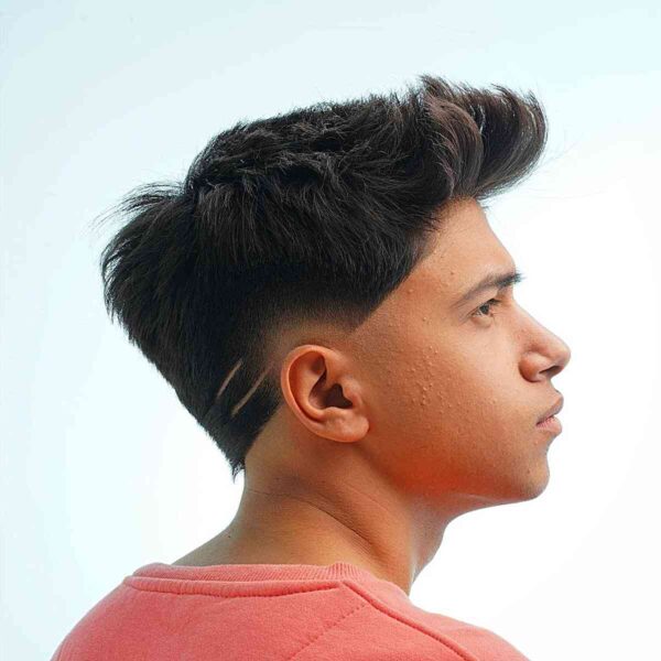 A Spiky Quiff with Soft Fade for Young Boys