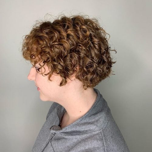 trendy spiral short hair perm