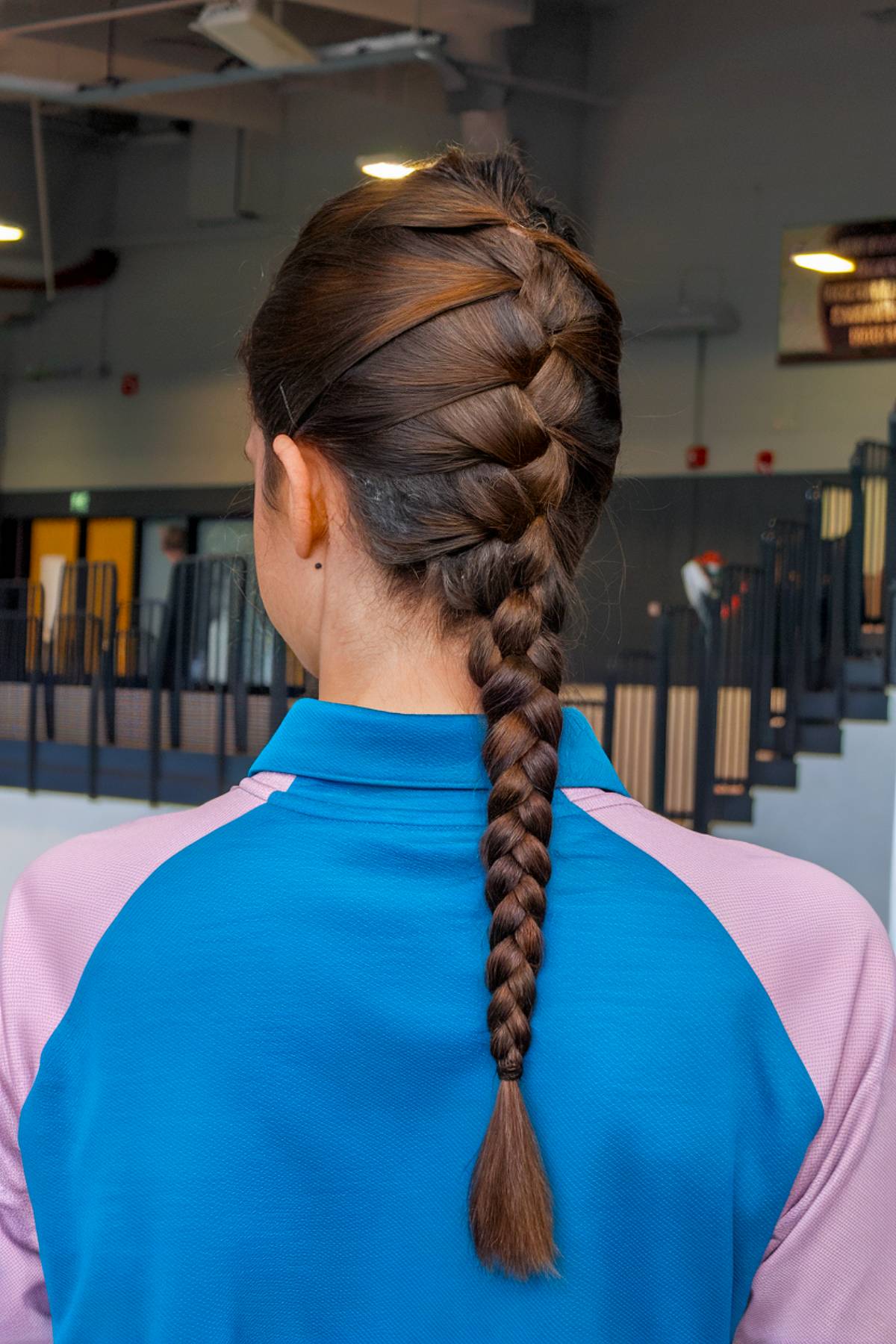 Sports hairstyle for long hair