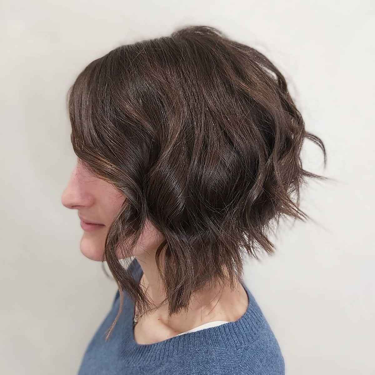 Stacked A-line Haircut with Soft Waves