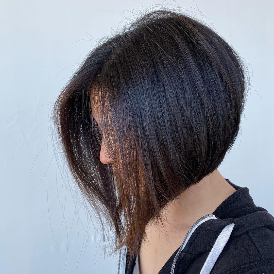 edgy stacked inverted a line bob