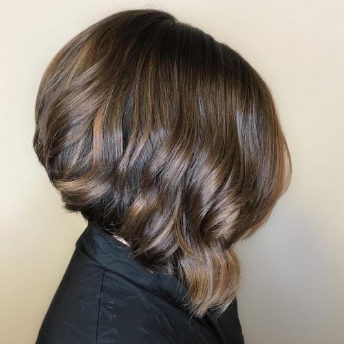 Stacked bob for thick hair