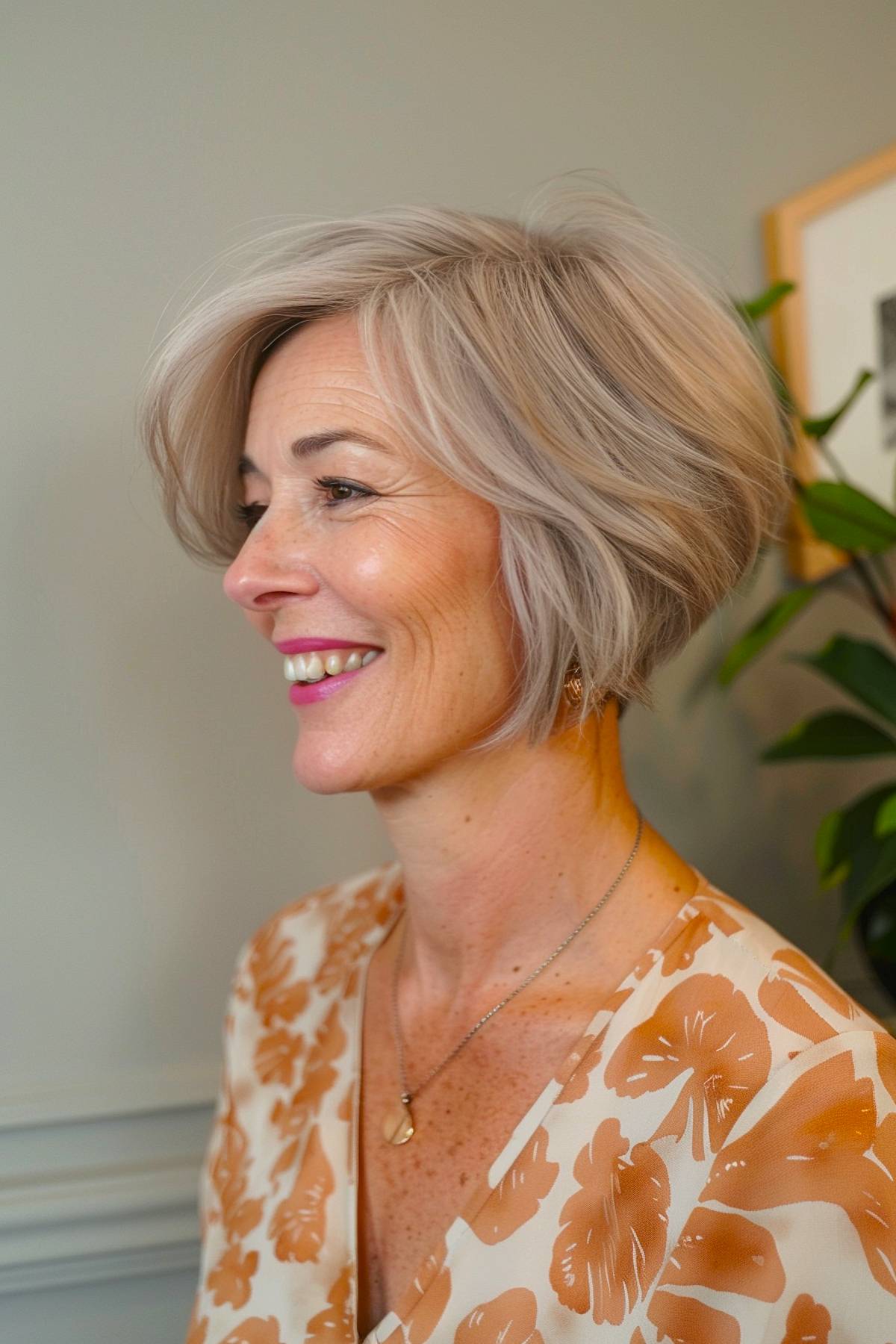 Stacked bob grey hair