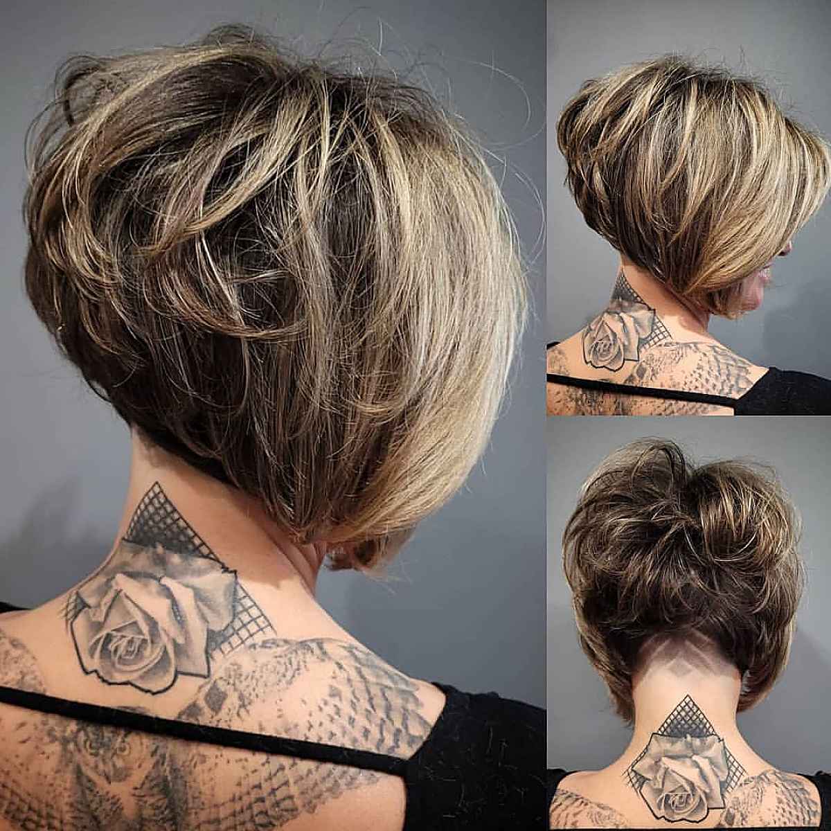 Stacked Bob with an Undercut Design